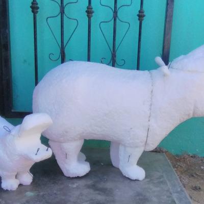 Hipopotamos En Poliestireno